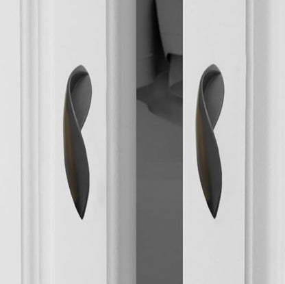 4Pcs Arcuate Pulls Handles Knob,3.8" C-C Modern Elegant Curved Handle Cabinet Pulls,Create a Spatial Aesthetic,S-Shaped Solid Zinc Alloy Drawer Pull (Matte Black, 3.8" Hole Centers) - color: Matte Black, size: 3.8" Hole Centers
