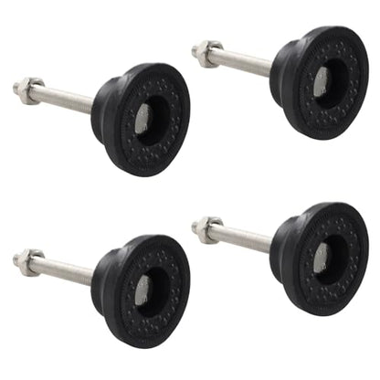 4Pcs Adjustable Leveling Feet, M10 Heavy Duty Adjustable Feet, Black Rubber Feet for Desk, Shelf Chair, Table, Machine (D60 x M10 x H80) - size: D60 x M10 x H80