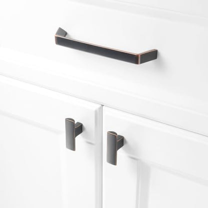 KOOFIZO 10 Pack 5 Inch Oil Rubbed Bronze Cabinet Pulls Rubbed Bronze Cabinet Handles Hardware for Kitchen Cabinets Drawers P21 Bedroom Dresser Bathroom Vanity Cupboard - color: Oil Rubbed Bronze, size: 5" CC - 10Pcs
