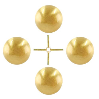 Jiozermi 4 Pack Mini Round Solid Brass Knobs, 5/8 Inch, Gold - color: Gold, size: 5/8 Inch(16mm)