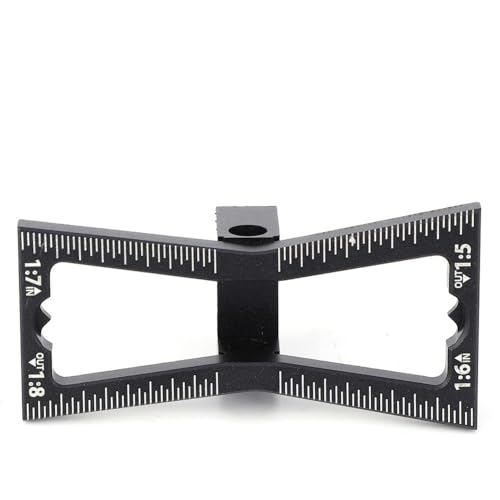 Alloy Dovetail Making Jig Dovetail Joint Scriber,1:5 1:6 1:7 1:8 Slopes Dual-Side Marking Gauge,Black Woodworking Tool for DIY Wooden Joints