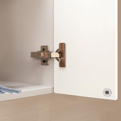QWORK Push to Open Door Opener with Screws, 20 Sets Soft-Close Door Damper for Kitchen Cabinet Furniture Door