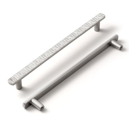 Goo-Ki 7-1/2 Inch（192mm Hole Centers Luxurious & Sturdy Zinc Alloy Cabinet Handls,Satin Nickel Cabinet Pulls for Kitchen,Drawer,Cupboard & Wardrobe,6 Pack - color: Satin Nickel, size: 7.6 inch (192 mm) Hole Centers, style: Pulls With No Backplate