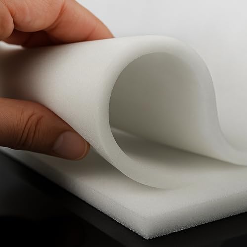 High Density Upholstery Foam, 35D, 59 x 79 Inch, White, 0.4 Inch, 1 Pack - size: 0.4" x 59" x 79"