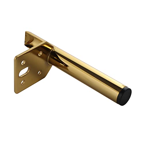 10 Inch Furniture Legs Side Mounted Coffee Table Feet Gold, Set of 4 - size: 10 Inch
