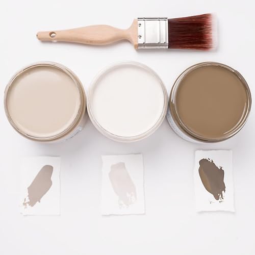 Dixie Belle Silk All-in-One Mineral Paint | French Villa (4oz) | Soft Warm Greige All-in-One Water Based Primer + Topcoat | Durable Furniture Paint | Low Reflective Finish - color: French Villa, size: 4 Fl Oz (Pack of 1)