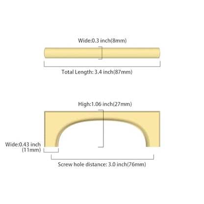 Asidrama 10 Pack 3 Inch(76mm) Brushed Gold Cabinet pulls Kitchen Cabinet Handles, Cabinet Pulls Kitchen Cabinet Hardware for Cupboard Drawer Pulls 2321 - color: Brushed Gold, size: 3" Hole Center, style: 10 Pack