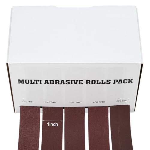 Emery Cloth Roll, 5 Grits 6 Meters Abrasive Sandpaper - size: 5Rolls 20FT