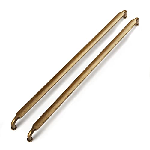 Goo-Ki 6 Pack 12-3/5 Inch （320mm） Hole Center Cabinet Pulls Antique Brass Zinc Alloy Kitchen Drawer Pulls Drawer Handles 13.05 Inch Length 2202-GT-320 - color: Antique Brass, size: 12-3/5 Inch Hole Centers