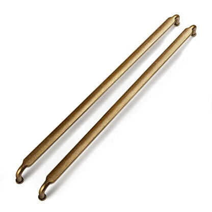 Goo-Ki 6 Pack 12-3/5 Inch （320mm） Hole Center Cabinet Pulls Antique Brass Zinc Alloy Kitchen Drawer Pulls Drawer Handles 13.05 Inch Length 2202-GT-320 - color: Antique Brass, size: 12-3/5 Inch Hole Centers