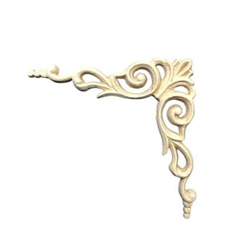 WoodUbend WUB1232 Pack of 2 Pediment Applique - Heat Bendable & Flexible Wood Onlays 10x19cm - DIY Craft, Furniture & Home Decor - Easy to Apply & Paint - Versatile, Reusable & Decorative Decals - size: WUB1232