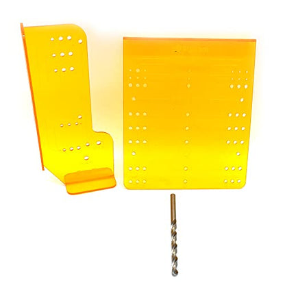 BIG HORN 14845 Cabinet Doors & Drawer Knob Installation Template Kit with 3/16 Inch Drill Bit
