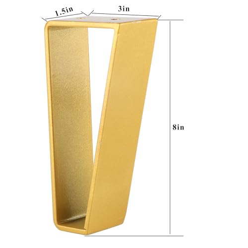 Osring 8 Inch Trapezoid Furniture Legs, Gold Metal Coffee Table Feet 4pcs - color: Gold, size: 8 Inch