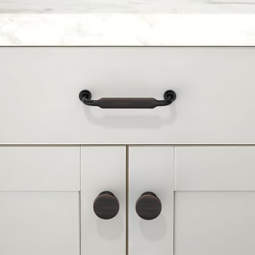 10 Pack Oil Rubbed Bronze Cabinet Pulls 3.75 Inch(96mm) Kitchen Cabinet Handles Solid Zinc Alloy Cabinet Hardware Drawer Pulls - color: Oil Rubbed Bronze, size: 3.75" Hole Center
