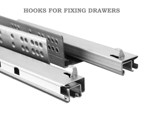 27 Inch Perform Max 6X Heavy Duty Undermount Soft Close Slides Pack of 2 Pair, Cold Rolled Steel with 3D Locking Device. 100 Pound Capacity, 6 Way Adjustable - size: 27 Inch