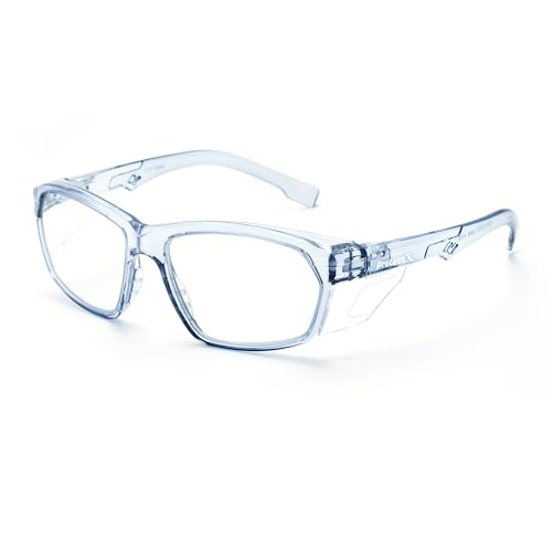 ProtectX Stylish Safety Glasses Anti-Fog Scratch Blue Clear - color: Blue