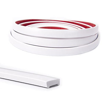 Art3d 30 ft Peel and Stick Flexible Molding Trim for Wall Tile Edge, White - color: White, size: 30 feet