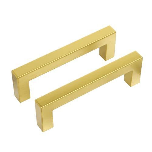 Haidms Gold Cabinet Handles 3 Inch Brushed Gold Cabinet Handles 30 Pack - color: Gold, size: 3 Inch Hole Center