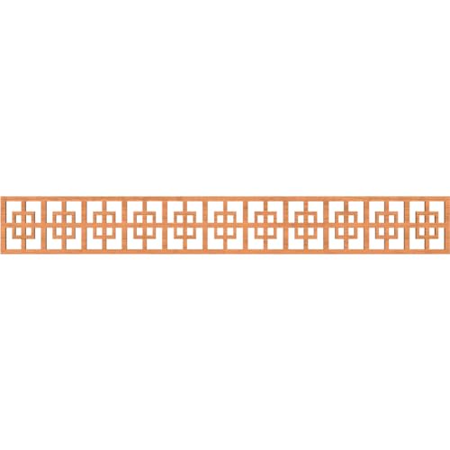 46 1/4"W x 6"H x 1/4"T Cambridge Fretwork Moulding, Cherry - color: Cherry, size: 6-in. H x 0.25-in. T