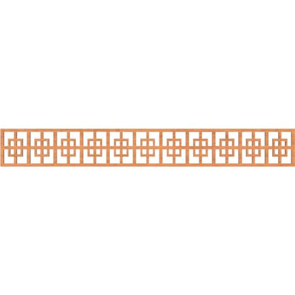 46 1/4"W x 6"H x 1/4"T Cambridge Fretwork Moulding, Cherry - color: Cherry, size: 6-in. H x 0.25-in. T