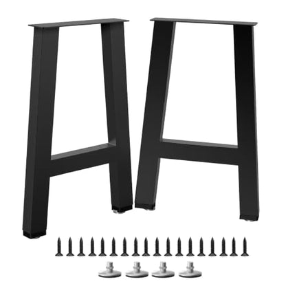 Metal Furniture Legs, Black Set of 2, 22H x 15W - size: 22 IN