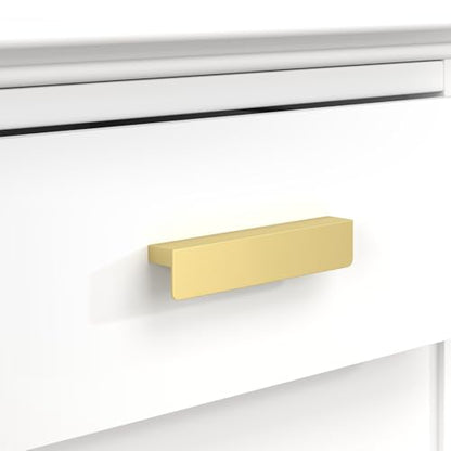 Peaha 10 Pack 4 Inch Gold Cabinet Handles Finger Edge Pulls for Cabinets - color: Gold, size: 4" Hole Center