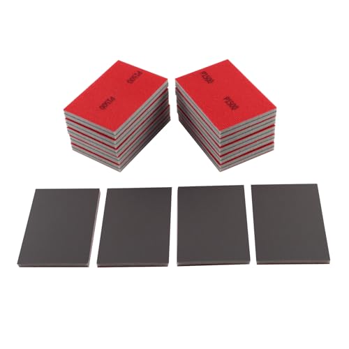 24pcs 1500Grits Sanding Sponge, Wet and Dry 4"x2.75" Sanding Block, Reusable Sand Paper for Metal Wood Drywall Walls Stone Automotive Paint Plastic DIY (1500 Grits) - size: 1500 Grits