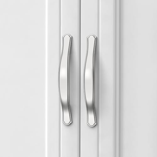 Asidrama 6 Pack 3 Inch(76mm) Polished Chrome Kitchen Cabinet Handles, Cabinet Pulls Kitchen Cabinet Hardware for Cupboard Drawer Pulls - color: Polished Chrome, size: 3" Hole Center, style: Curved-6 Pack
