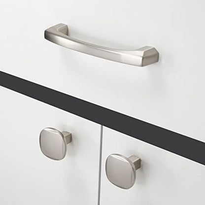 COTYKILEY 10 Pack 3.75Inch(96mm) Brushed Satin Nickel Kitchen Cabinet Handles Silver Cabinet Pulls Cabinet Door Handles Kitchen Cabinet Hardware - color: Brushed Satin Nickel, size: 3.75" Hole Center（96MM）