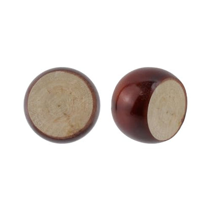 Geesatis 2" Solid Wood Bun Furniture Feet,Set of 4 -Chunky Round Bun Feet - color: Espresso