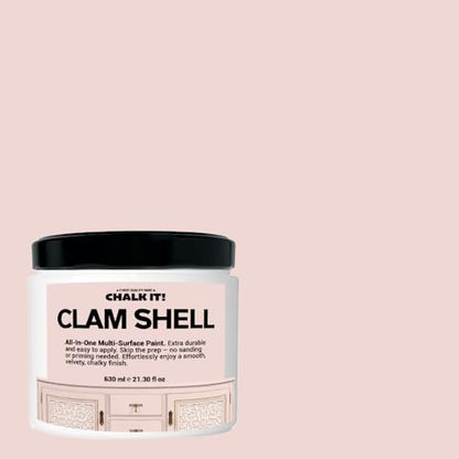 CHALK IT! All-in-One Multi-Surface Chalk Paint for Furniture & Cabinets - No Sanding, No Primer, Built-In Top Coat Water-Based, Low-Odor, Fast-Drying, Matte Finish (Clam Shell) - color: Clam Shell