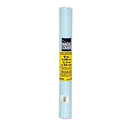Magic Cover Adhesive Vinyl Paper, Multi-functional Shelf Liner for Lining Drawers and Shelves, Waterproof and Durable, 18" x 9', Light Blue - color: Light Blue, size: 18"W x 108"L