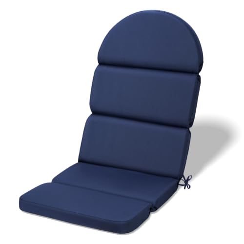 Adirondack Chair Cushion, 50x20 in Outdoor Rocking Seat Pad, 1 Pack - color: Navy Blue, size: 1 pack