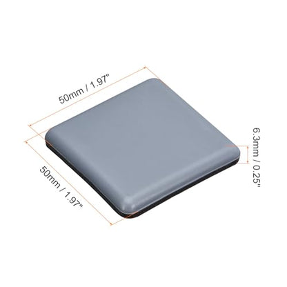 uxcell Furniture Sliders, 4Pcs 2" x 2" - PTFE Square Appliance Slider, Self-Adhesive Chair Glides, Chair Leg Floor Protectors for Carpet Hardwood Floors - size: 2" x 2"
