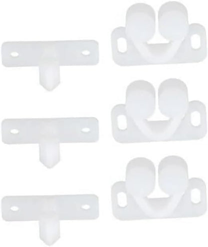 3Pcs White Marine Boat Ball Catch Door Cupboard Spring Back Plates Roller Latch Plastic Catches Cabinet Hardware
