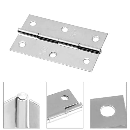 Piutouyar 12 Pack Butt Hinge 3 Inch Mini Hinges, Silver - size: 3 Inch