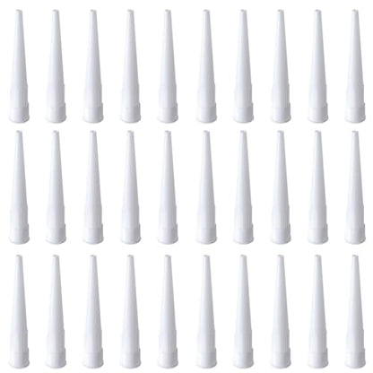 NEWHOOK 30Pc Caulk Extender Nozzle 4" Plastic Tips for Sausage Gun