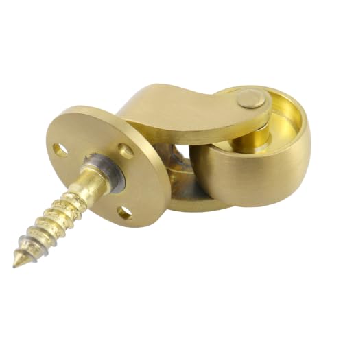 Caster Wheels 1" Small 360° Swivel Antique Brass Wheels, 4 Pcs - style: Brass