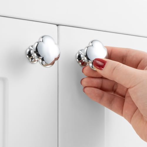 Round Polished Chrome Cabinet Knobs 1-1/4 Inch 10 Pack K2502 - color: Polished Chrome, size: Knob