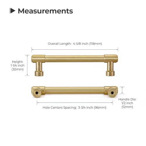 Goldenwarm 10 Pack 5 Inch Champagne Bronze Cabinet Pulls Modern Kitchen & Bathroom Hardware Heavy Duty Zinc Alloy Drawer Handles with Complete Screw Kit Consistent Finish for Whole-Home Renovations - color: Champagne Bronze, size: 5 Inches Hole Center