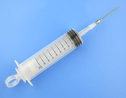 2Pcs-100ml Syringe, 100cc Kitchen Glue Dispenser, Large Volume Plastic Syringe With Needle for Dispensing (100ml-B) - size: 100ml-B