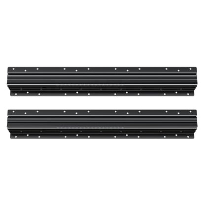 VEVOR Undermount Heavy Duty Drawer Slides, 16 24 32 40 Inch 260 lb Load Capacity Full Extension Ball Bearing Under Stair Cabinet Rails, Bottom Stair Cabinet Glides Track Runners(24inch, Black) - size: 24 Inch