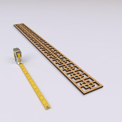 46 3/8"W x 4"H x 1/4"T Cambridge Fretwork Moulding, Maple - color: Maple, size: 4-in. H x 0.25-in. T
