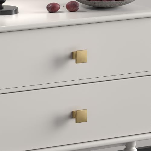 homdiy Champagne Bronze Cabinet Knobs 5 Pack Champagne Brass Square Knobs - color: Champagne Bronze, size: 5 Pack