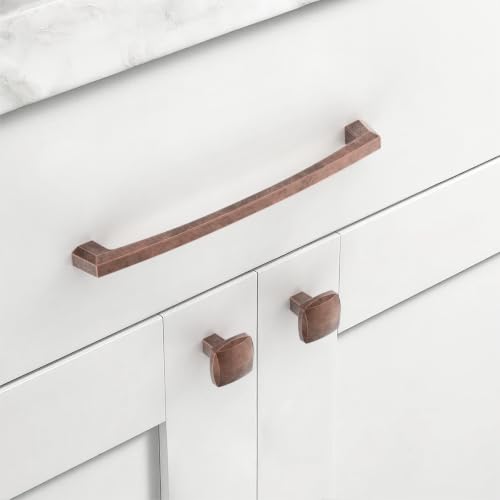 Asidrama 10 Pack 7 inch Antique Copper Kitchen Cabinet Handles - color: Antique Copper, size: 7" Hole Center(177mm)