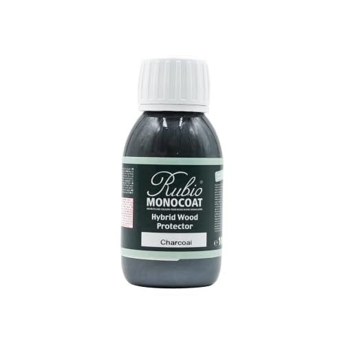 Rubio Monocoat Hybrid Wood Protector 30 ft² | Exterior Wood Oil Finish, Color & UV Protection for Outdoor Wooden Surfaces & Furniture | 100 mL, Charcoal - color: Charcoal, size: 100 ml