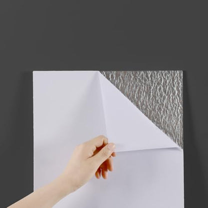 Haimin 3D Wall Panels Peel and Stick Marble Look Tile Backsplash, 20 Pack - color: White Gold