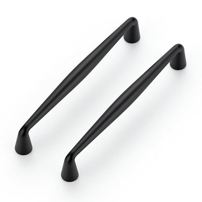 Ravinte Matte Black Cabinet Handles Solid Handles,5 Inch,10 Pack - color: Matte Black, size: 5 Inches Hole Center