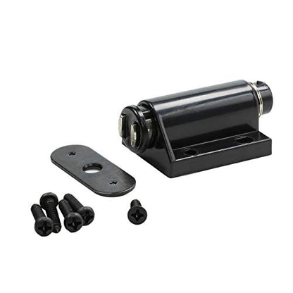 Rok Hardware Magnetic Kitchen Cabinet Furniture Door Touch Push to Open Latch Catch (2 Pack, Black) - color: Black