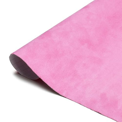 Suede Fabric Car Vinyl Wrap Sticker Sheet, 12"x60", Pink - color: Pink, size: 12" x 60"